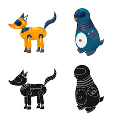 Vector illustration of toy and science logo. Set of toy and toy stock symbol for web.