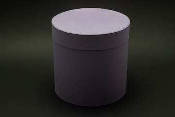 floral hat boxes on a dark background mockup in design