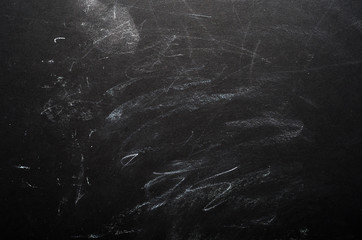 Black chalkboard painted with chalk. Background, texture.