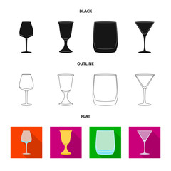 Isolated object of form and celebration symbol. Set of form and volume vector icon for stock.