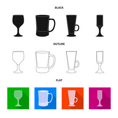 Vector illustration of form and celebration icon. Set of form and volume stock vector illustration.