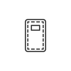 Police shield line icon. linear style sign for mobile concept and web design. Armored shield outline vector icon. Symbol, logo illustration. Vector graphics
