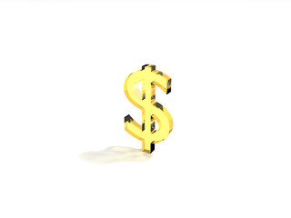 sign currency dollar, 3d illustration