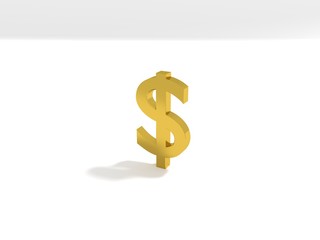 sign currency dollar, 3d illustration
