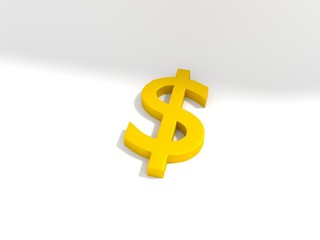 sign currency dollar, 3d illustration