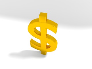 sign currency dollar, 3d illustration