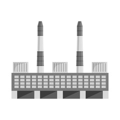 Vector design of manufactory and commercial logo. Collection of manufactory and chimney vector icon for stock.