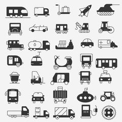 Transportation icons set. New trendy icon transportation icon set vector symbol.