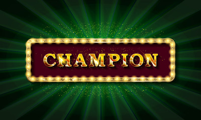 Vector Illustration word champions