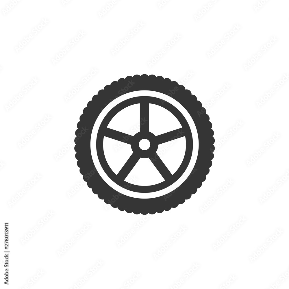 Aufkleber car wheels icon template color editable. wheels symbol vector sign isolated on white background. sim