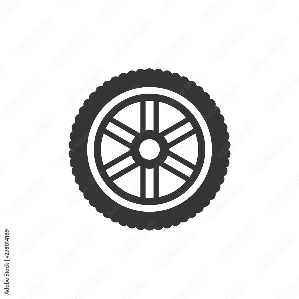 Poster car wheels icon template color editable. wheels symbol vector sign isolated on white background. sim