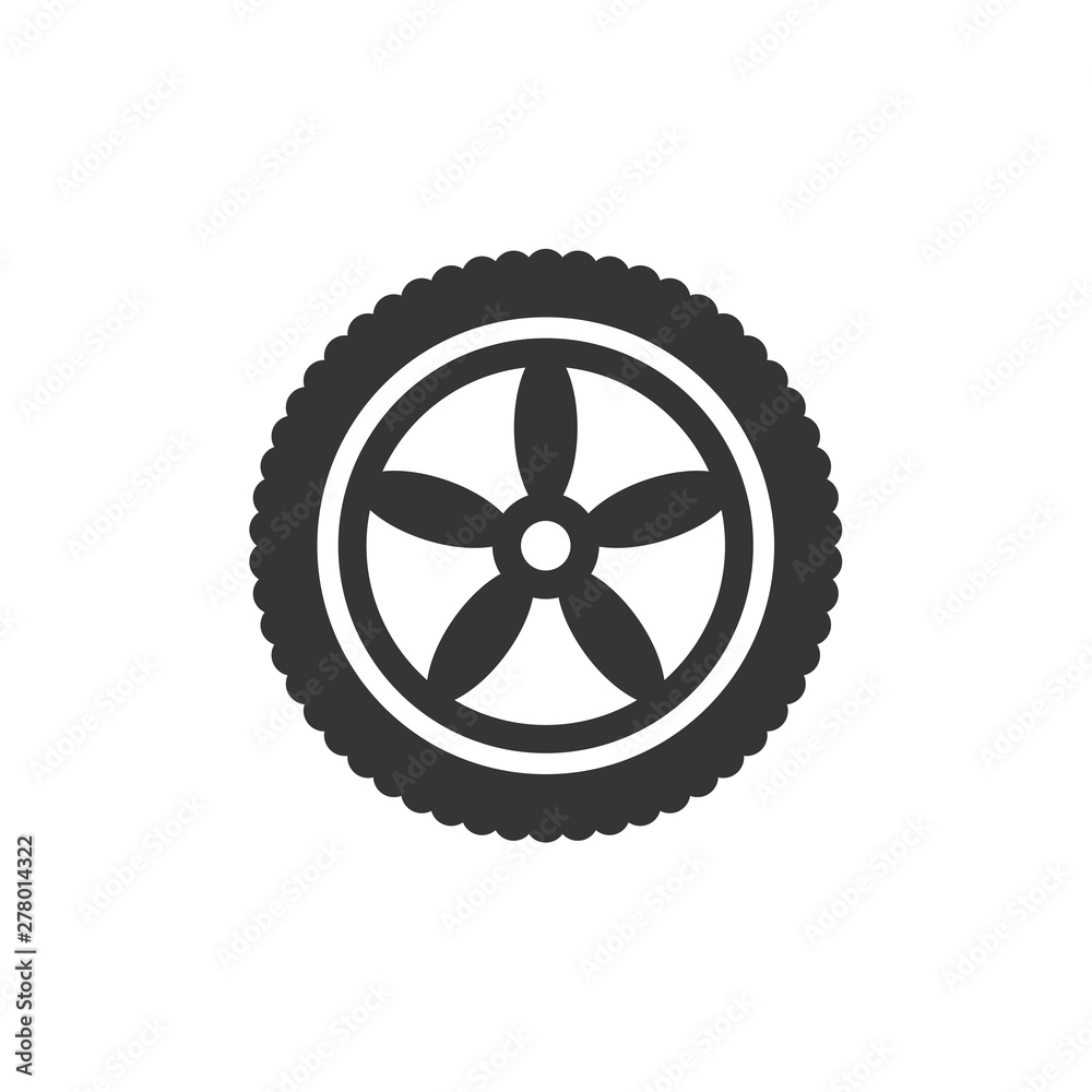 Aufkleber car wheels icon template color editable. wheels symbol vector sign isolated on white background. sim
