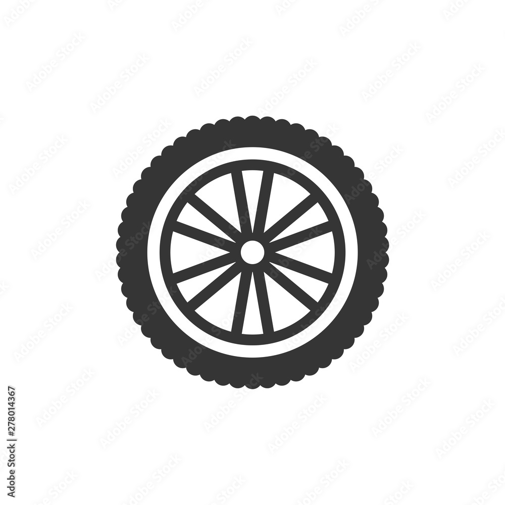 Aufkleber car wheels icon template color editable. wheels symbol vector sign isolated on white background. sim