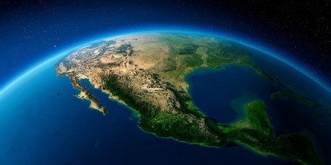 Highly detailed Earth. Mexico
