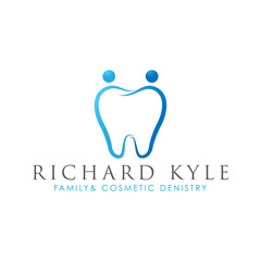 Minimalist elegant family dental logo.