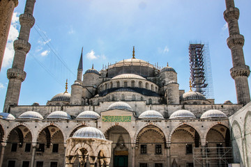 Istanbul, Turkey - summer - famous architecture, city view. Sultan Ahmed Mosque (Blue Mosque)