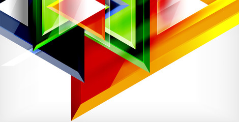 Dynamic triangle composition abstract background