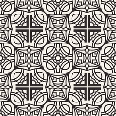 Seamless geometric pattern. Black and white ornamental background. Endless repeating ornate modern art deco texture for wallpaper, packaging, banners, invitations, business cards, fabric prints