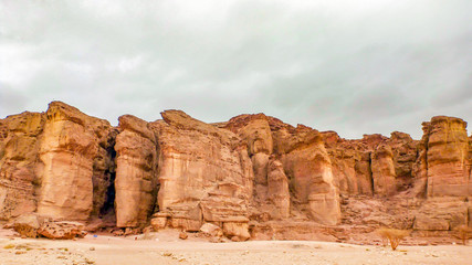 Canyon of national park Makhtesh-Ramon in Negev Desert, Israel