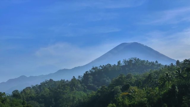 Semeru volcano time lapse,Java island,Indonesia