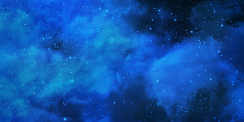 Fototapeta na wymiar Dark blue theme on star and night sky.