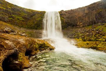Fototapeta na wymiar Svodafoss waterfall Iceland 