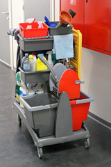 Cleaning equipment cart