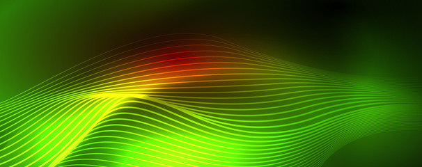 Shiny neon lines techno magic futuristic background, magic energy space light concept, abstract background wallpaper design