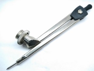 A picture of compass on white background