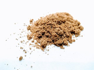 A picture of coriander powder on white background