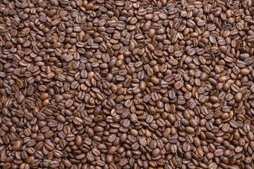 Coffee background, roasted beans texture 