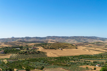 Beautiful Sicilian Landscape, Barrafranca, Enna, Sicily, Italy, Europe