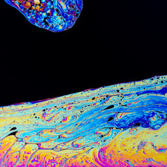 Abstract soap bubble structure