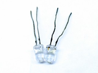 A picture of electric bulbs isolated on white background