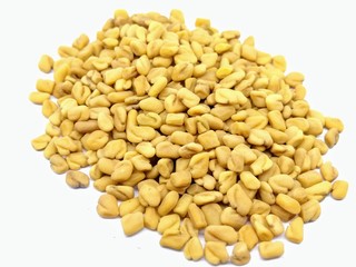 A picture of fenugreek isolated on a white background