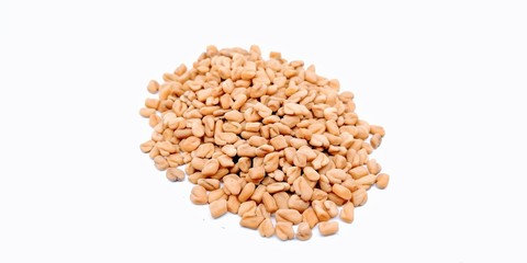 A picture of fenugreek on white background