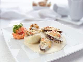 cocina con pescado