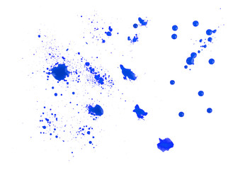 Blue Paint Splash isolated in White Background