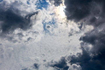 Dramatic sky with stormy clouds. Thunderstorm clouds sky background. Dramatic sky with stormy clouds