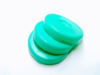 A picture of plastic bottle Cap's on white background