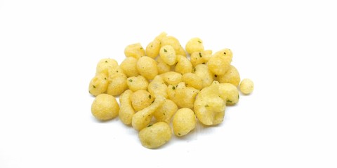 A picture of raita boondi on white background