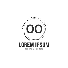 Obraz premium Initial OO logo template with modern frame. Minimalist OO letter logo vector illustration
