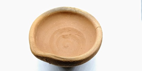 A picture of soil lamp on a white background