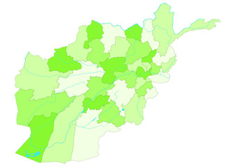 Large and detailed map of the state of Afghanistan.