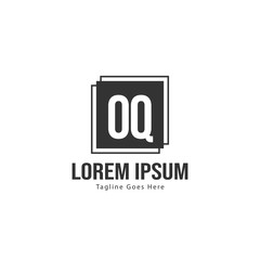 Obraz premium Initial OQ logo template with modern frame. Minimalist OQ letter logo vector illustration