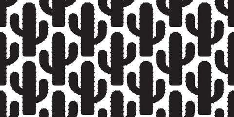 cactus seamless pattern vector Desert botanica flower summer plant garden scarf isolated repeat wallpaper tile background illustration doodle design © CNuisin