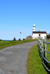 Lobster Cove Head lighthouse near Rocky Harbour; scene along the Viking trail in the Gros Morne National Park, Newfoundland Canada