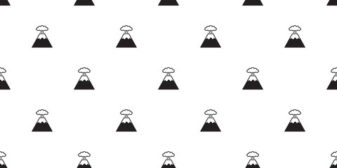 snow mountain seamless pattern vector Fuji Japan scarf isolated tile background repeat wallpaper doodle illustration design