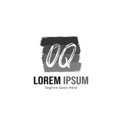 Initial OQ logo template with modern frame. Minimalist OQ letter logo vector illustration