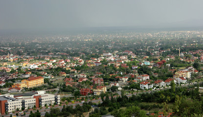 view of konya city from the hills